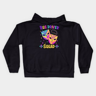 Bus Driver Squad Mardi Gras Carnival Costume Tee - Perfect for Parade Kings and Beads Kids Hoodie